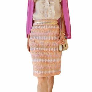 J.Crew Collection Metallic Brocade Pencil Skirt 8